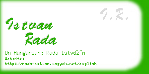 istvan rada business card